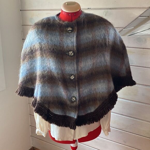 Rare Vintage Mohair Wool Blend Capelet - Picture 10 of 10